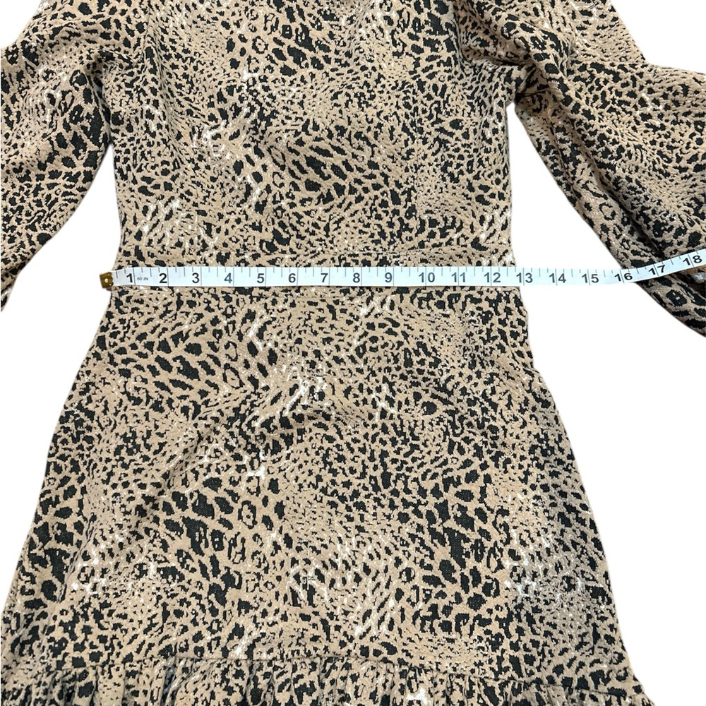 Maeve by Anthropologie Size 4 Knit Cut Out Back Leopard Print Mini Dress NWT - Picture 3 of 9